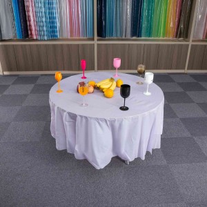 84in Round Peva Plastic Disposable Tablecloth Birthday Tablecloth