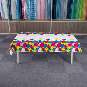 Beautiful printed degradable table cloth Wholesale party