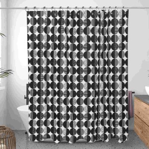 Custom Logo Peva Heavy Duty Fabric Sustainable Shower Curtain