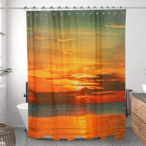 Customized Size Solid White Waterproof Shower Curtain For Home Use