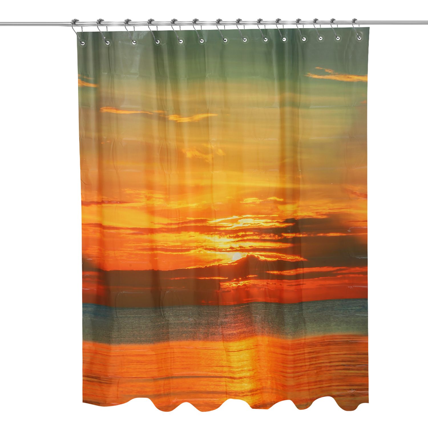 Customized Size Solid White Waterproof Shower Curtain For Home Use