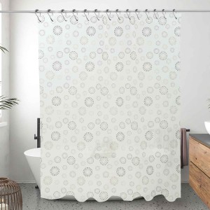 Durable Translucence Splicing Custom PVC Free Shower Curtain