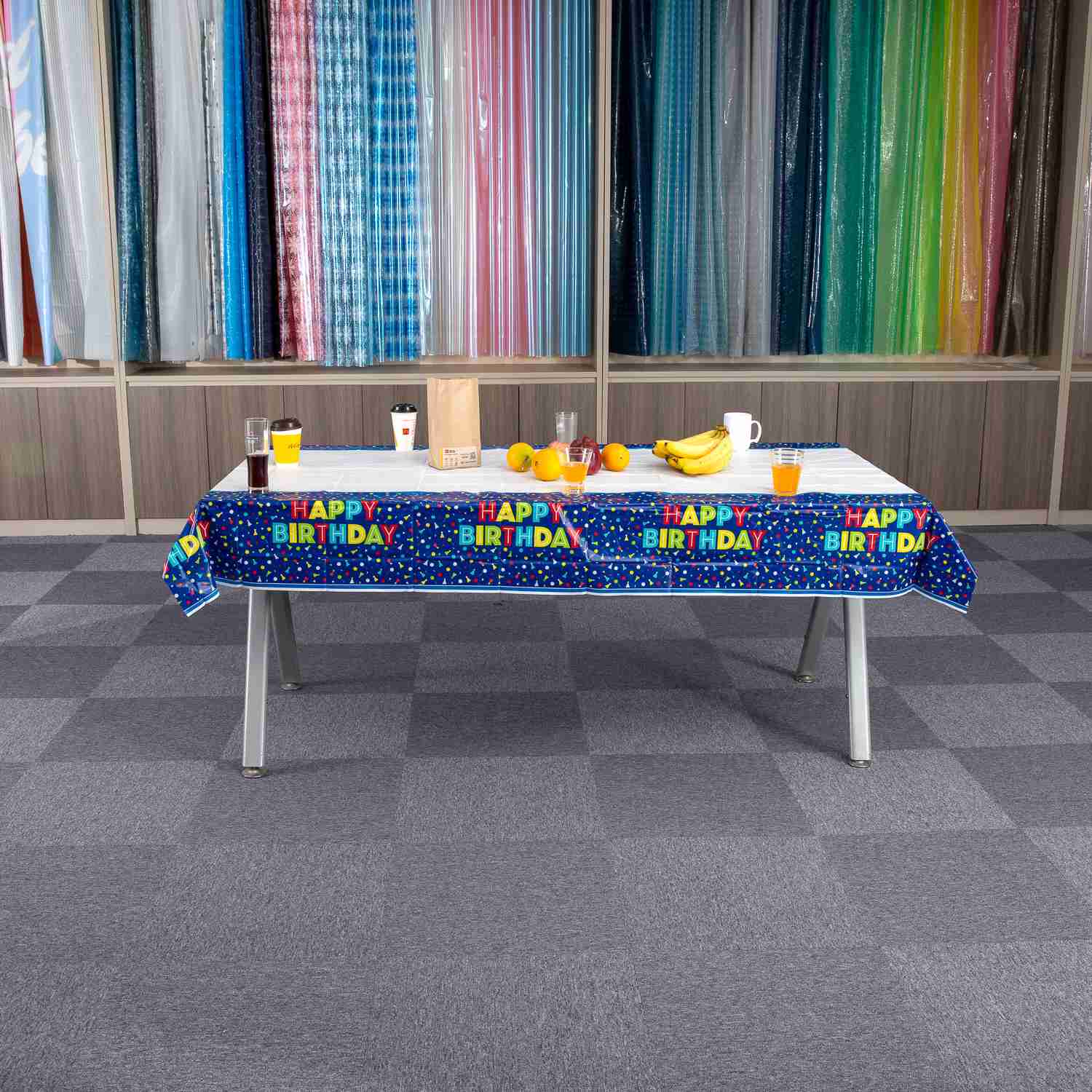 Eco-friendly oil proof colorful Picnic Rectangular Tablecloths