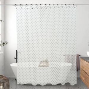 Quick Dry China Style Waterproof Custom Laser Shower Curtain