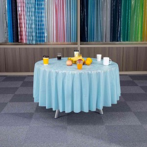 Round Tablecloth 84 Inch Disposable Plastic Table Cover