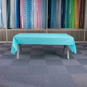 Solid Color Disposable Plastic PEVA Rectangle Table Cover