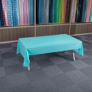 Solid Color Disposable Plastic PEVA Rectangle Table Cover