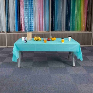 Solid Color Disposable Plastic PEVA Rectangle Table Cover